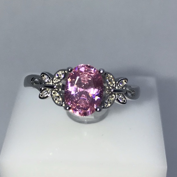 925 Sterling Silver Pink Butterfly Ring - Picture 5 of 7